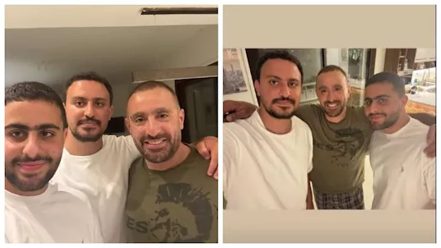 نجل أحمد السقا ينشر صورة تجمعه بوالده وشقيقه ياسين
