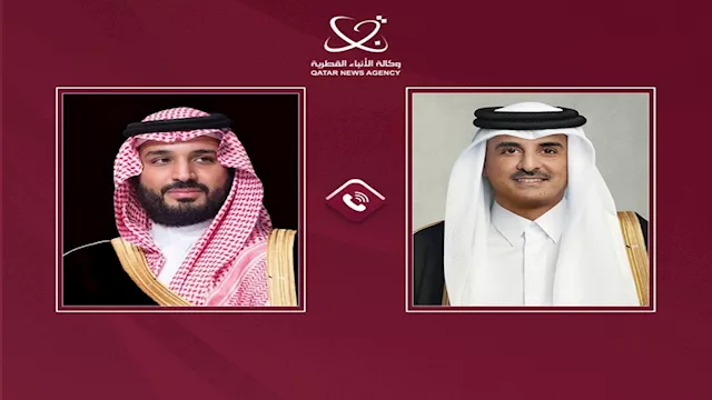 ولي العهد السعودي وأمير قطر يبحثان هاتفيا تطورات ا