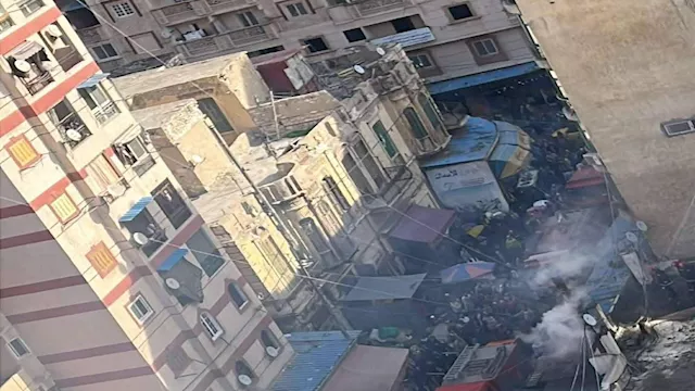 حريق سوق السمك في الإسكندرية