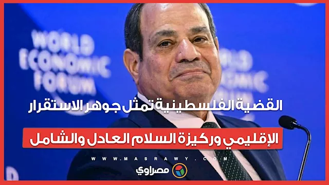 القضية الفلسطينية تمثل جوهر الاستقرار الإقليمي ور