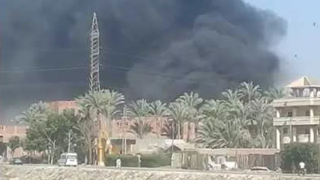 حريق داخل مصنع مراتب بالبدرشين