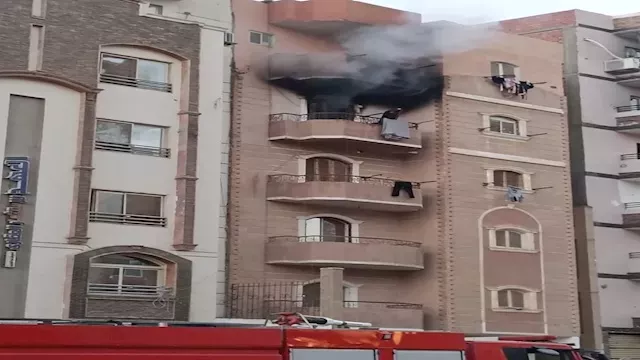 حريق شقة سكنية