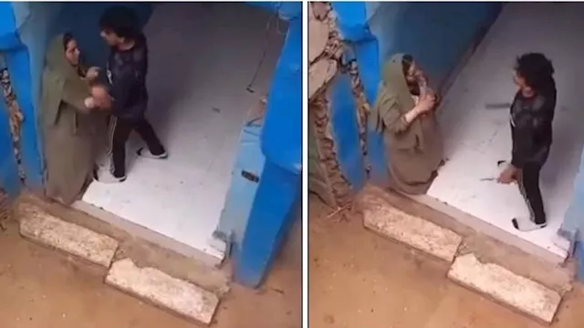 واقعة تهديد شاب لوالدته بسلاح أبيض