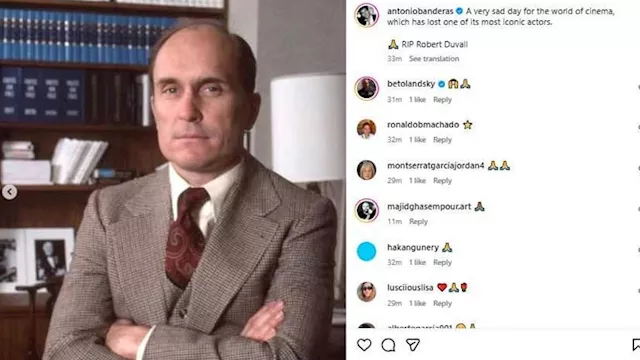 أنطونيو بانديراس ينعى النجم روبرت دوفال بكلمات مؤث