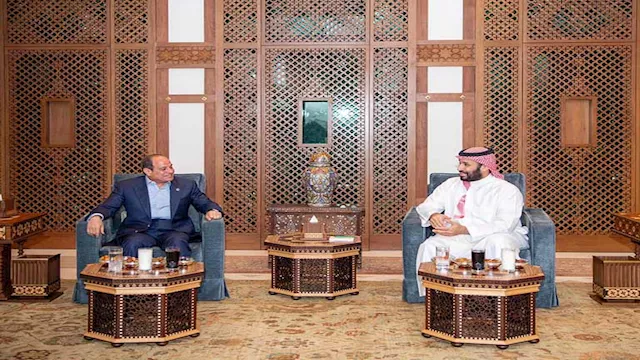 جانب من زيارة الرئيس السيسي للسعودية اليوم 