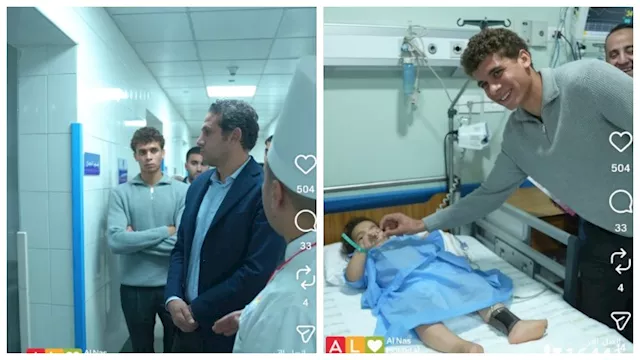 حمزة عبد الكريم ومحمد فضل يزوران مستشفى الناس 