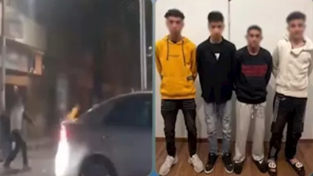 المتهمون بإلغاء زجاجات المياه على السيارات بطنطا