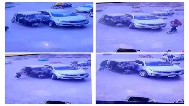 لحظة الاعتداء