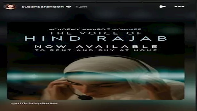 سوزان ساراندون تروج لفيلم صوت هند رجب