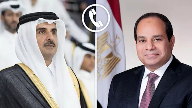 السيسي يجري اتصالا هاتفيا بأمير قطر
