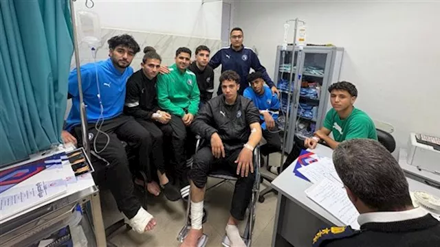 لاعبو بيراميدز بعد الحادث