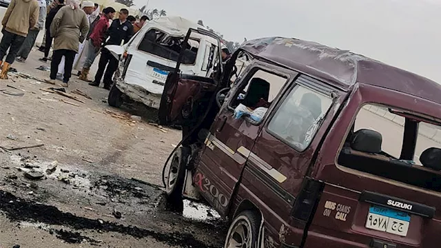 تصادم سيارتي ميكروباص