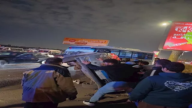 موقع الحادث أعلى محور 26يوليو