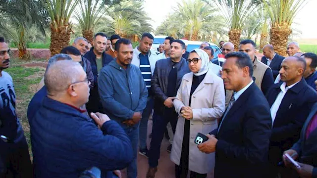 محافظ الوادي الجديد تتفقد مشروع نخيل وإنتاج حيواني