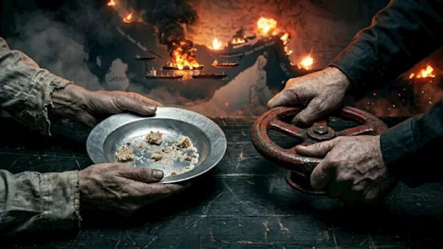 صورة مصممة بالـ AI لحرب إيران وأمريكا وأزمة هرمز