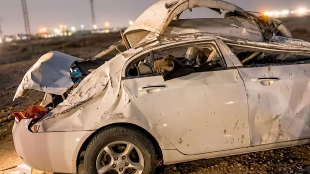 تهشم السيارة اثر الحادث