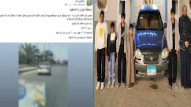 طفل يقود سيارة والده دون علمه