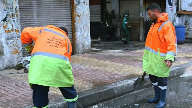 رفع تراكمات مياه الأمطار