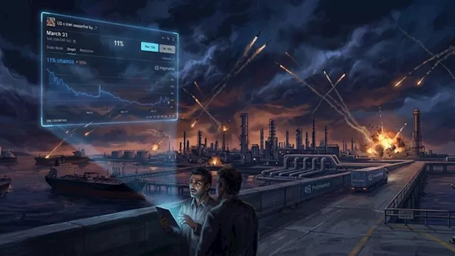 الرهانات على حرب إيران - صورة بالذكاء الاصطناعي