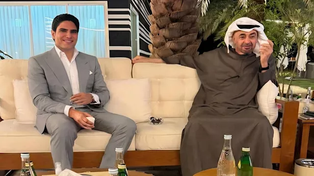 أحمد أبو هشيمة مع رئيس الإمارات