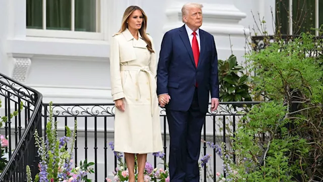 ترامب بالبيت الأبيض برفقة زوجته ميلانيا