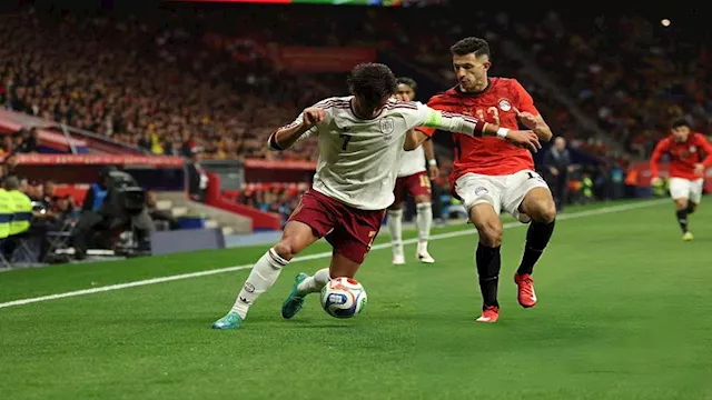 لقطات من مباراة مصر وإسبانيا 