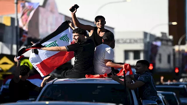 احتفال جماهير العراق