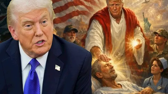 ترامب وصورة على هيئة المسيح