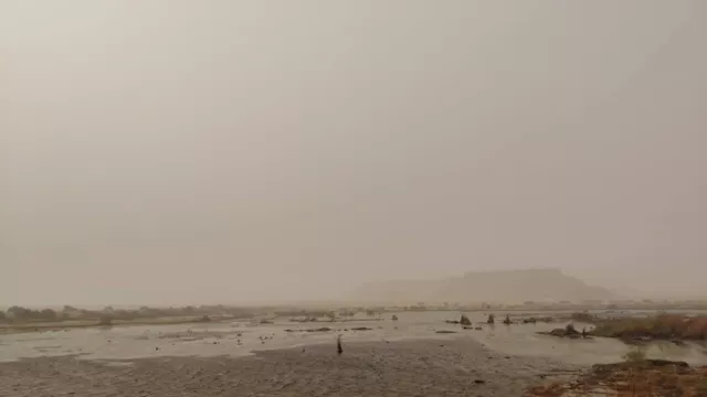 عواصف ترابية تضرب غرب الوادي الجديد