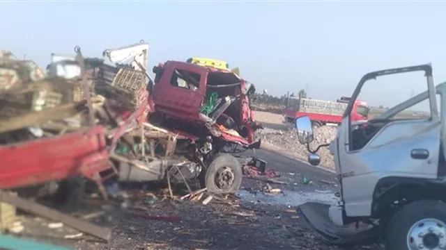 تصادم سيارتي نقل