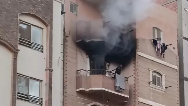 حريق شقة سكنية