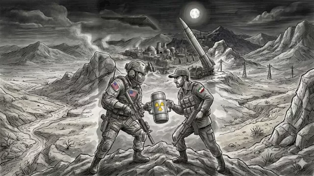 صورة بالذكاء الاصطناعي - معركة اليورانيوم في إيران