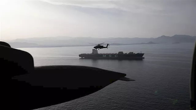 صورة نشرتها القيادة الأمريكية﻿ لدورية بالقرب من مض