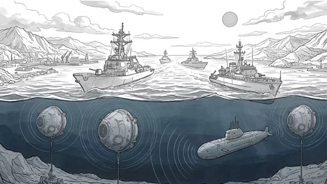 مضيق هرمز بألغام إيرانية - صورة بالذكاء الاصطناعي