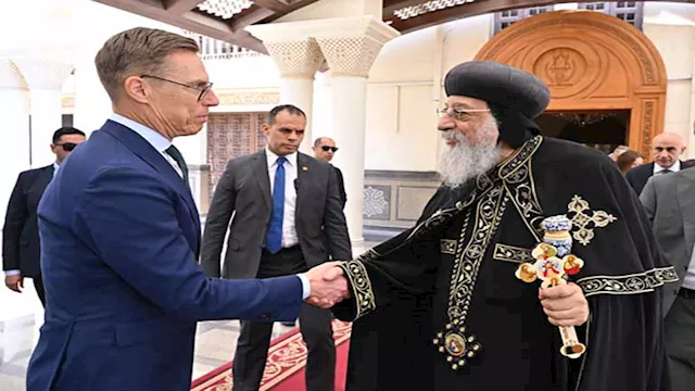 البابا تواضروس يستقبل رئيس فنلندا (2)البابا تواضرو