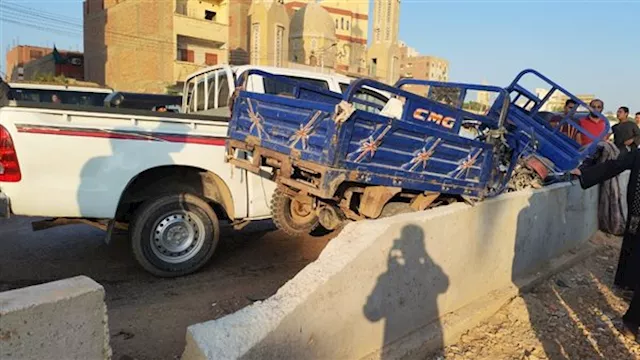 تصادم سيارة نقل وتروسيكل ارشيفية