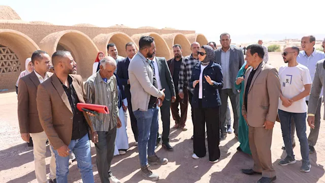 محافظ الوادي الجديد تتفقد قرية حسن فتحي بمدينة بار