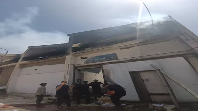 حريق مخزن في مدينة نصر