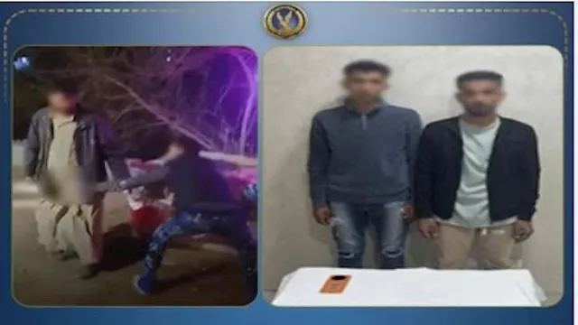 المتهمين عقب القبض عليهم