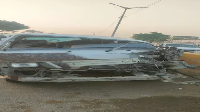 حادث تصادم سيارتين في العياط