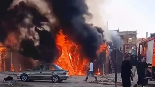 حريق ديكور مسلسل بيت بابا 