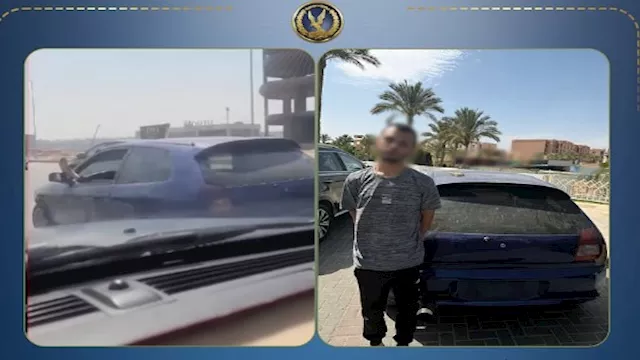 قائد سيارة يسير برعونة 