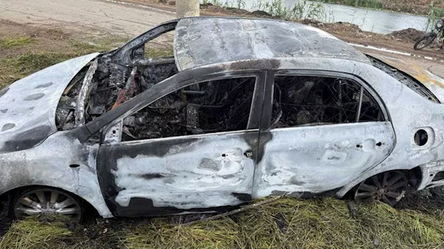  احتراق سيارة طبيب بحادث مروع بالدقهلية