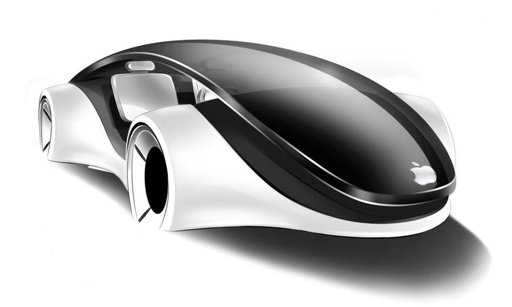 تصميم  تخيلي لسيارة آبل  ذاتية القيادة
