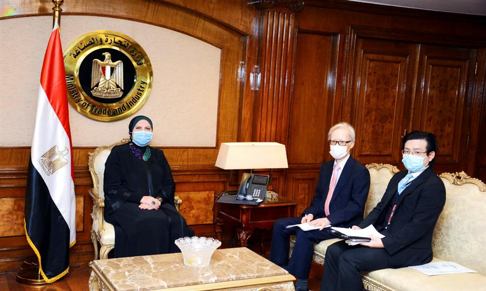 لقاء وزيرة الصناعة بالسفير الياباني لبحث سبل التعاون لتحويل السيارات للغاز الطبيعي 