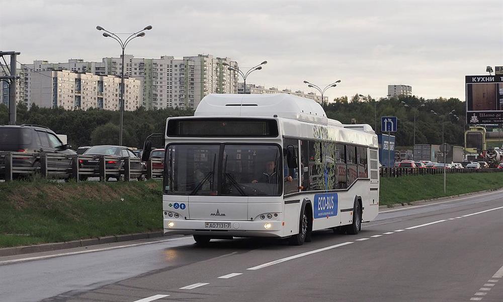 إحدى طرازات ماز MAZ بمحرك غاز طبيعي