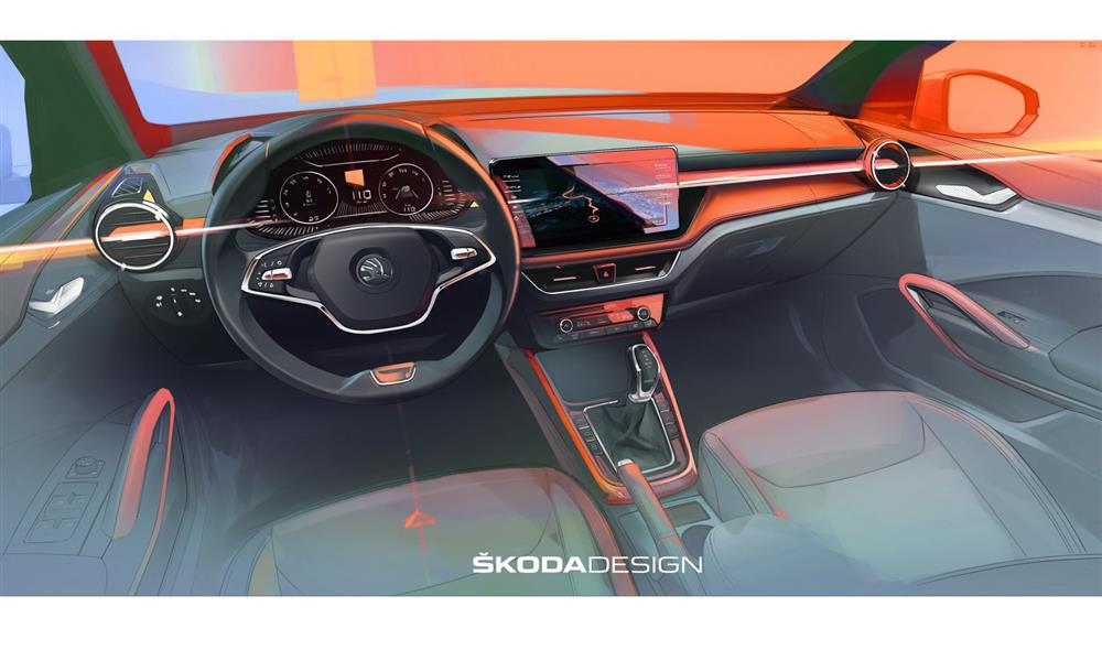 سكودا تستعرض التصميم الداخلي لفابيا الجديدة