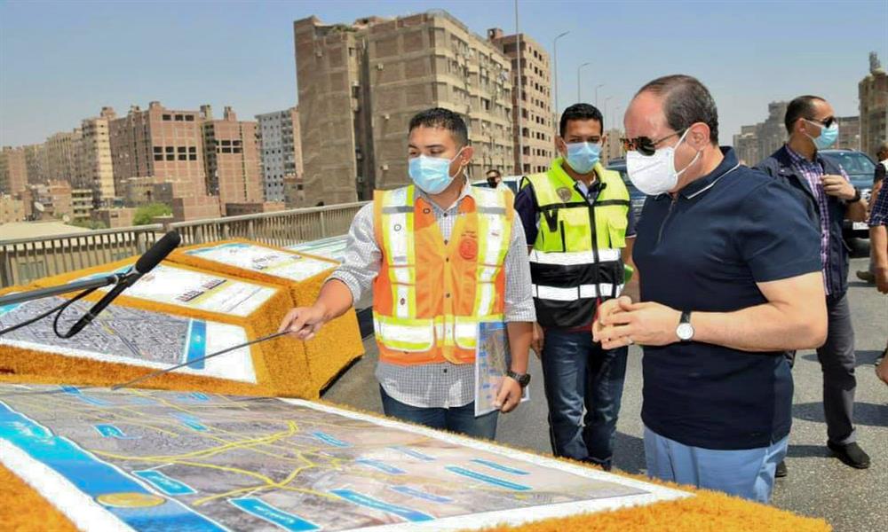 السيسي يتفقد أعمال تطوير الطريق الدائري (1)