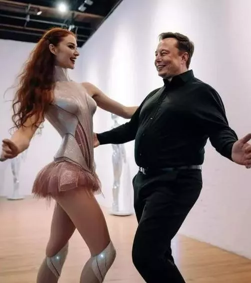 صورة إيلون ماسك المتداولة مع الروبوت كاتانيلا