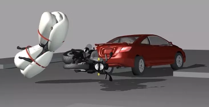 1 وسادة هوائية لسائق الدراجات النارية